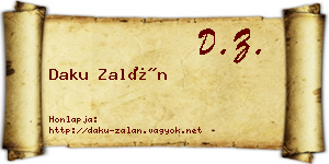 Daku Zalán névjegykártya